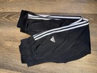 Women   s Adidas Designed 2 Move Cuffed Pants Joggers Small Black W  White Stripes