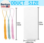 100 Set Blank Bookmarks With Colorful Tassels  White Cardstock Bookmarks Bulk  C