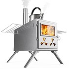 Portable Wood Stove Camping Hot Tent Bbq Stove 84 In For Outdoor W  8 Pipes