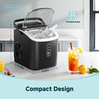 Countertop Ice Maker W  Handle   Scoop  26lbs day  9 Bullet Ice  Portable
