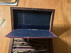 Antique Drafting Tool Set Brass 19th Century With Rosewood Case Incomplete