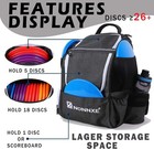 Disc Golf Bag  Backpack With 26  Capacity  One Size  Black- 