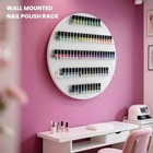 5-tier Round Wall Mounted Wood Nail Polish Organizer W  Acrylic Barrier