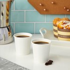 100 Pack 4 Oz Disposable White Geometric Paper Cups For Espresso  Coffee  Tea