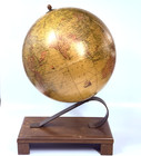 Rand Mcnally Indexed Terrestrial Art Globe 12  40 s Transition Art Deco Mcm Base