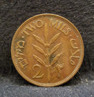 1941 Palestine  british Mandate  2 Mils  Decent Grade  Km-2  pa11 