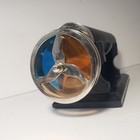 Working Vintage Chrome Double Wheel Kaleidoscope 8 5 Inches With Display Stand 