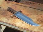 Custom Handmade Massive Steel Heavy Duty Bowie Knife D2 Camping Hunting