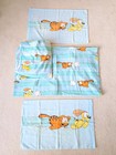 Vintage Garfield 1978 Complete Full 4pc Sheet Set Fitted Flat 2 Pillow Case Rare