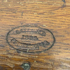 Antique 1889 Oak Sewing Machine Parts Puzzle Box