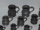 Vintage English Pewter 3   1 2   1 4 Gill Measuring Tankard  12  Marked Read