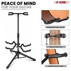 5core Double Guitar Stand Floor Adjustable W Foam Arm For Acoustic Electric Bass