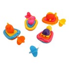 Pull String Bath Surfers  4 Pack  Floating Animal Bath Toys For Toddlers 