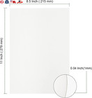50 Pack 8 5 X 11 Inches White Chipboard Sheets 40 Pt White Chipboard  Medium Wei