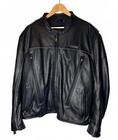 Harley-davidson Fxrg Black Leather Moto Jacket Mens 3x Xxxl