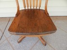 Vintage   Antique Oak Wood Swivel Desk  Office Chair-sheboygan Chair Co  Wi Usa