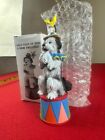 Old English Sheep Dog On A Drum 5    Resin Figurine Big Tent Circus Pup Flower Hat