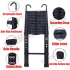 Multi-purpose Aluminium Step Telescopic Folding Ladder Extendable 6 2m   Hooks