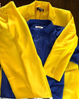 Gino Giovanni 2 Piece Yellow Suit Set With Blue Shirt Boys 16 Worn Once