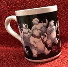 Vintage 1996 Group Polar Bears Coca Cola Gibson Porcelain Christmas Coffee Cup