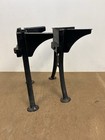Vintage Industrial Table Legs Adjustable Steel Black Metal Ends Desk Chair Set