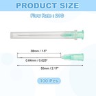 100 Pcs 21g Tip Dispensing Needle With Luer Lock 2 17   Green