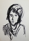 European Expressionist Portrait Drawing