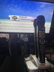 Magic Sing Et23kh Karaoke System W  2 Wireless Mics  power pop Cart case tested