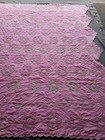 Vintage Handmade Flower Hexagon Lightweight  Summer Quilt 95    X 85    