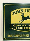 John Deere Quality Farm Equipment 15-3 8  Metal Sign Repro