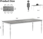 78  Farmhouse Rectangular Dining Table For 6-8 People
