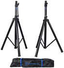 Pair Rockville Rves1 Adjustable Tripod Dj Pa Speaker Stands carry Bag universal