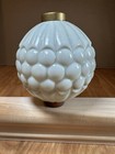 Antique Vintage White Milk Glass Ribbed Grapes Lightning Rod Ball Weathervane