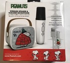 Peanuts Snoopy Puffy Coat Wireless Speaker   Karaoke Microphone Set Nib