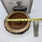 Vintage Nutbowl Nutcracker Set H m  Quackenbush Wood Bowl Cracker - Made In Usa