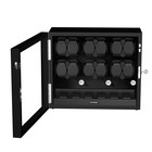 Automatic 12 Watch Winder Display Case With Blue Led Light With 6 Storage Box Us