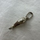 Vintage Cornicello Italy Horn 925 Sterling Silver Pendant Charm Good Luck 5 8   