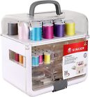 Singer Sewing Kit Organizer Portable Thread Storage Box 224pc Craft Case White