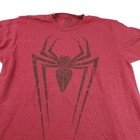 Spiderman T Shirt Mens Large Red Short Sleeve Black Spider Print Marvel