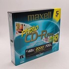 Maxell 5 Pack Photo Cd-r Pro Compact Disc 48x 2000 Picture Archival 700mb Sealed