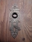 Antique Vtg Bronze Victorian Doorknob Entry Door Escutcheon Eastlake