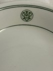 Vintage Carr China Stearnes Restaurant Ware Bowl Ymca Green Logo Ironstone Early