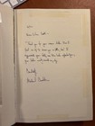 Michael Crichton Signed Handwritten Note Travels 1988 Knopf First Trade Edition