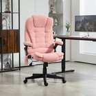 Massage Office Chair W  6 Points Heat Velvet Executive Office Chair Pink