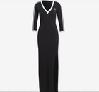 Adidas Originals Classic 3-stripes Cotton Maxi Black Dress Women s Size Small