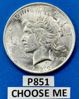1922-p Peace Silver Dollar Coin Almost Uncirculated Old Silver Peace Dollar P851