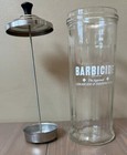 Vintage Barbicide Glass Jar Barber Beauty Shop Supplies Disinfectant