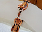 7 Inch Vintage Solid Copper Renoir Stylized Tulip Bracelet 11 16  20 9 Gm