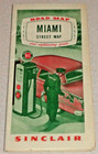Old Lot Of 3 Vintage Sinclair Miami Florida Road Maps Oil Gas Pump Sign Graphics