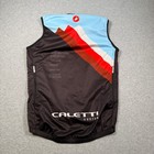 Castelli Caletti Cycles Mens Wind Vest Covered Fz Cycling Gilet Blue Brown M New